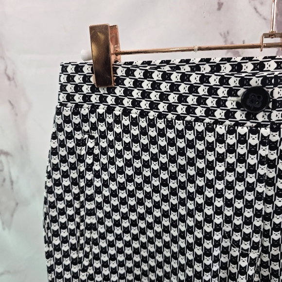 Betabrand Pants Womens Crop Black Skinny Pencil High Rise Catstooth - Picture 3 of 12